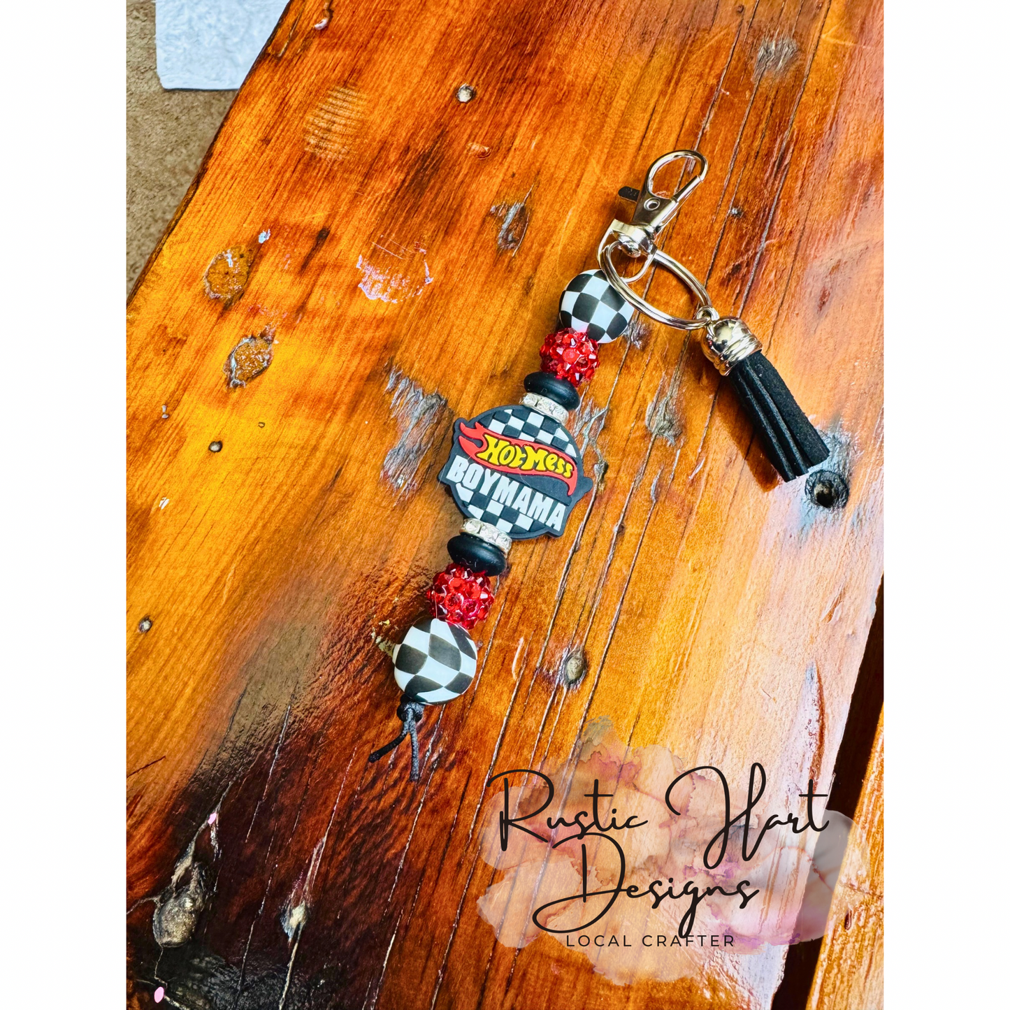 Custom boy mama keychain