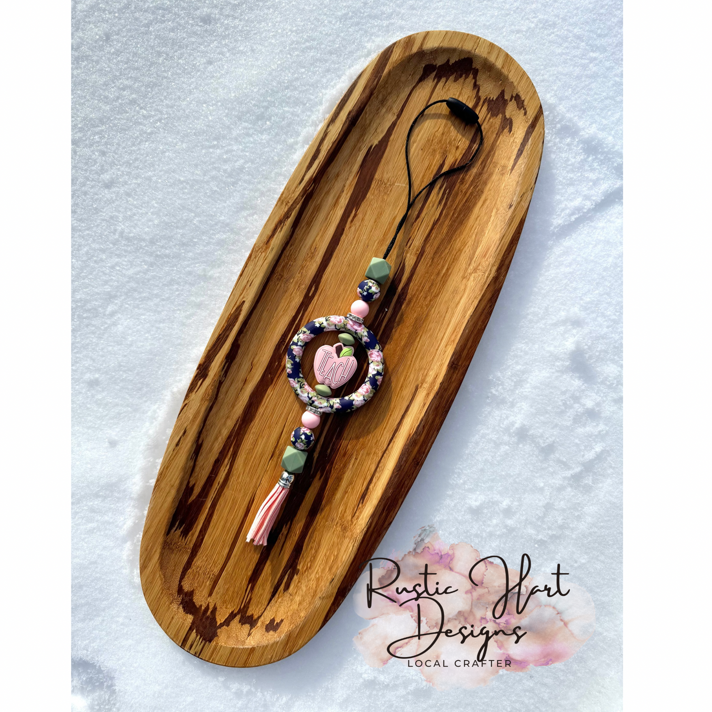 Teacher apple car charm