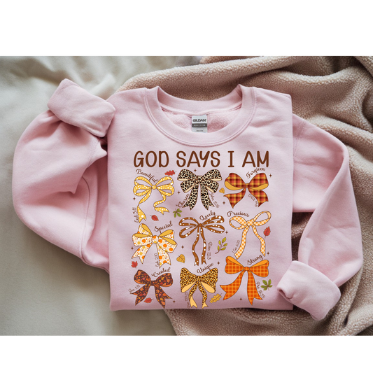 God Says I Am, Bows (Sweatshirt)