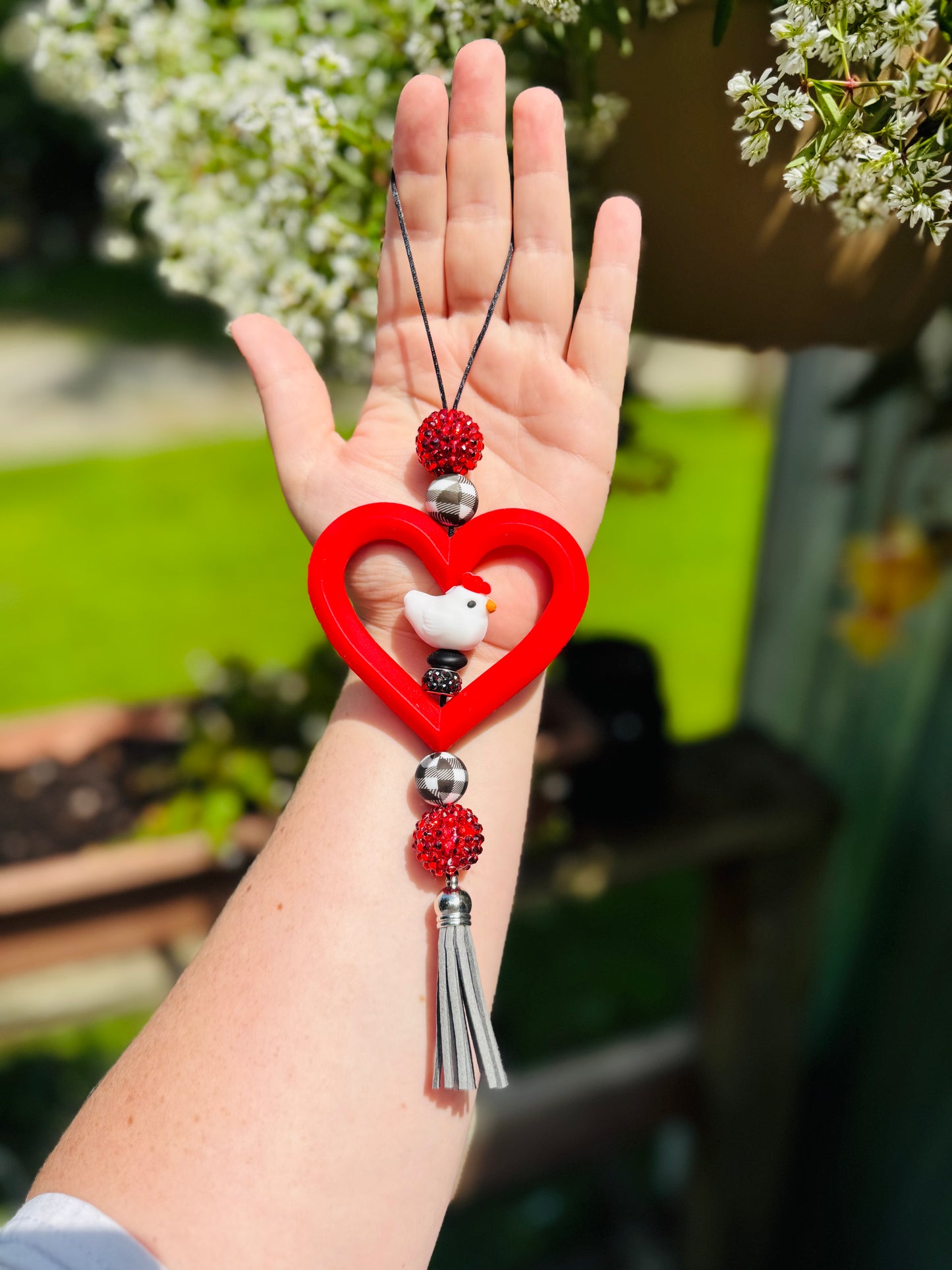Chicken car charm