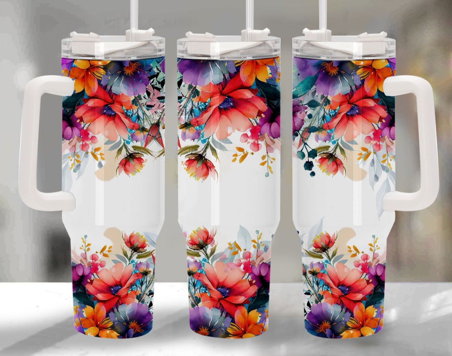 Floral Manley Tumbler