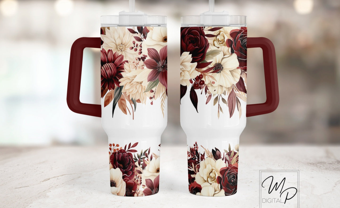 Floral Manley Tumbler