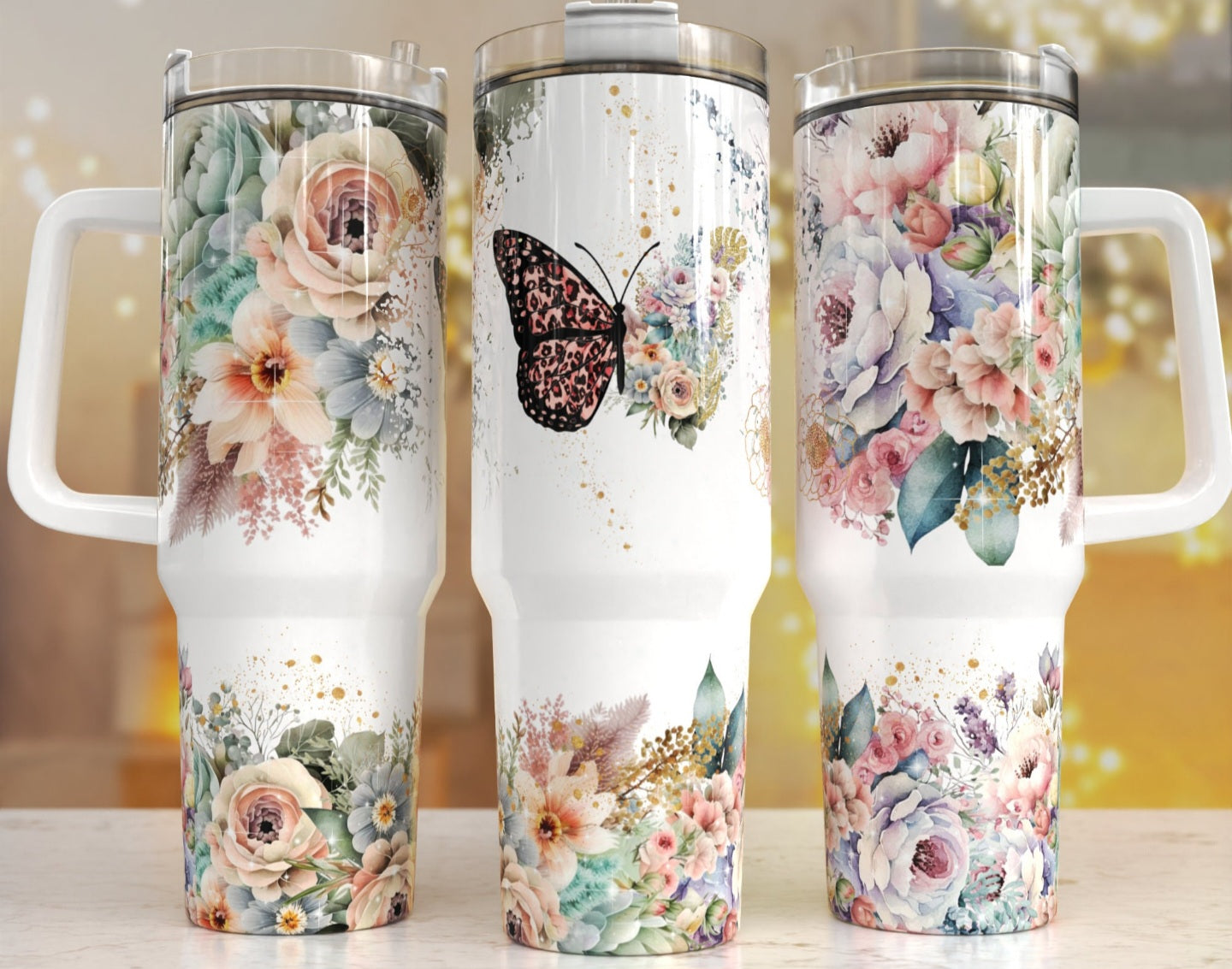 Floral Manley Tumbler